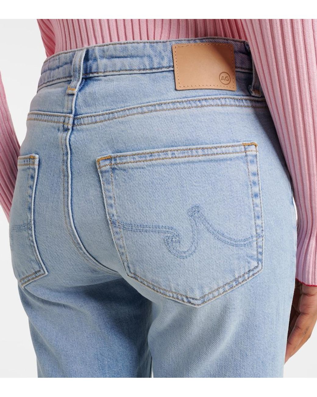AG Jeans Blue Tropea High-Rise Flared Jeans