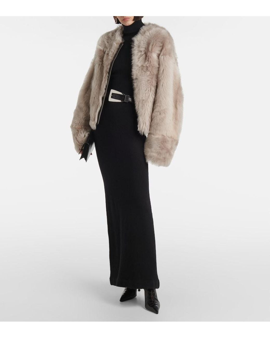 Nour Hammour Natural Dianne Shearling Jacket