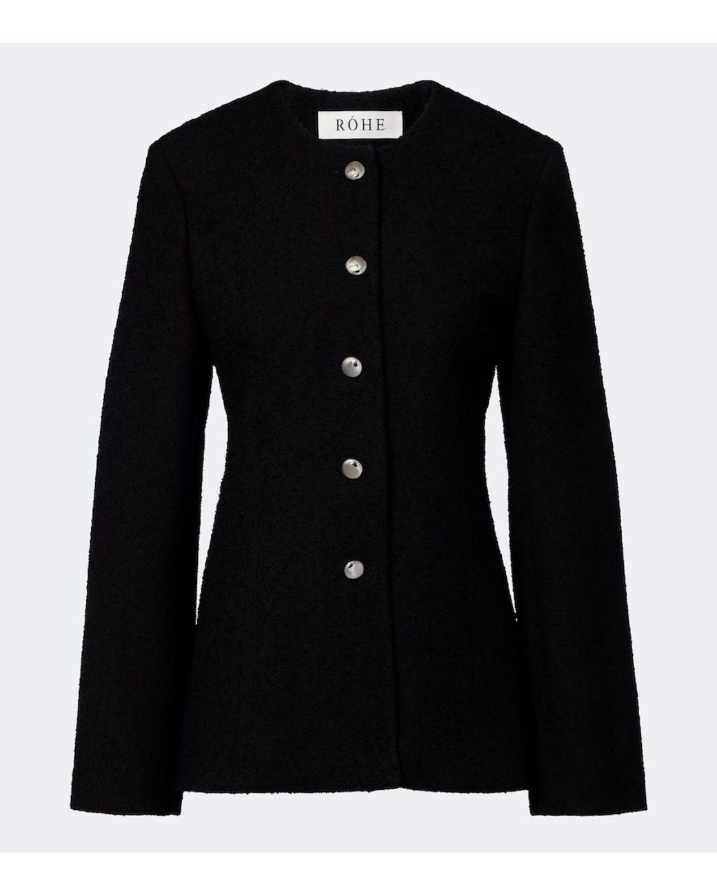 Rohe Black Knitted Wool-Blend Cardigan