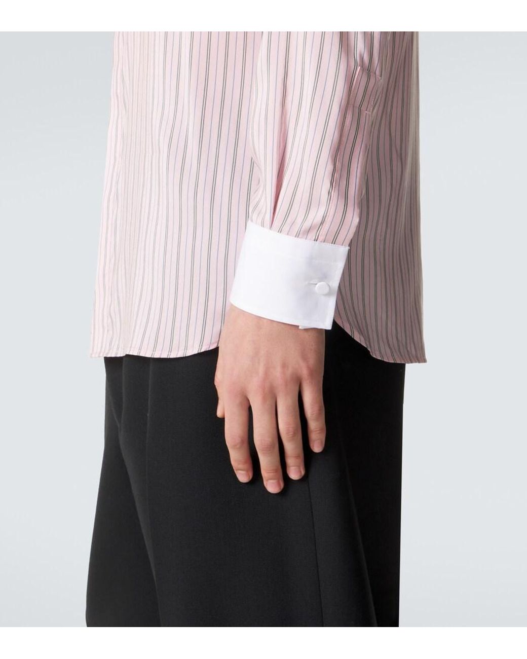 Tom Ford Pink Striped Silk Shirt for men
