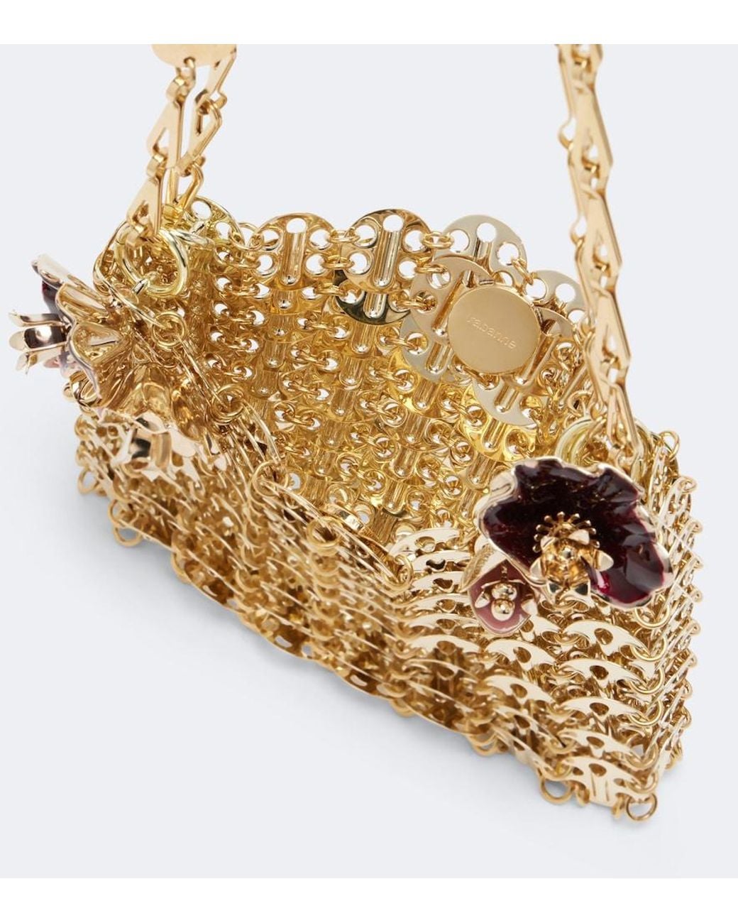 Rabanne White 1969 Small Embellished Shoulder Bag