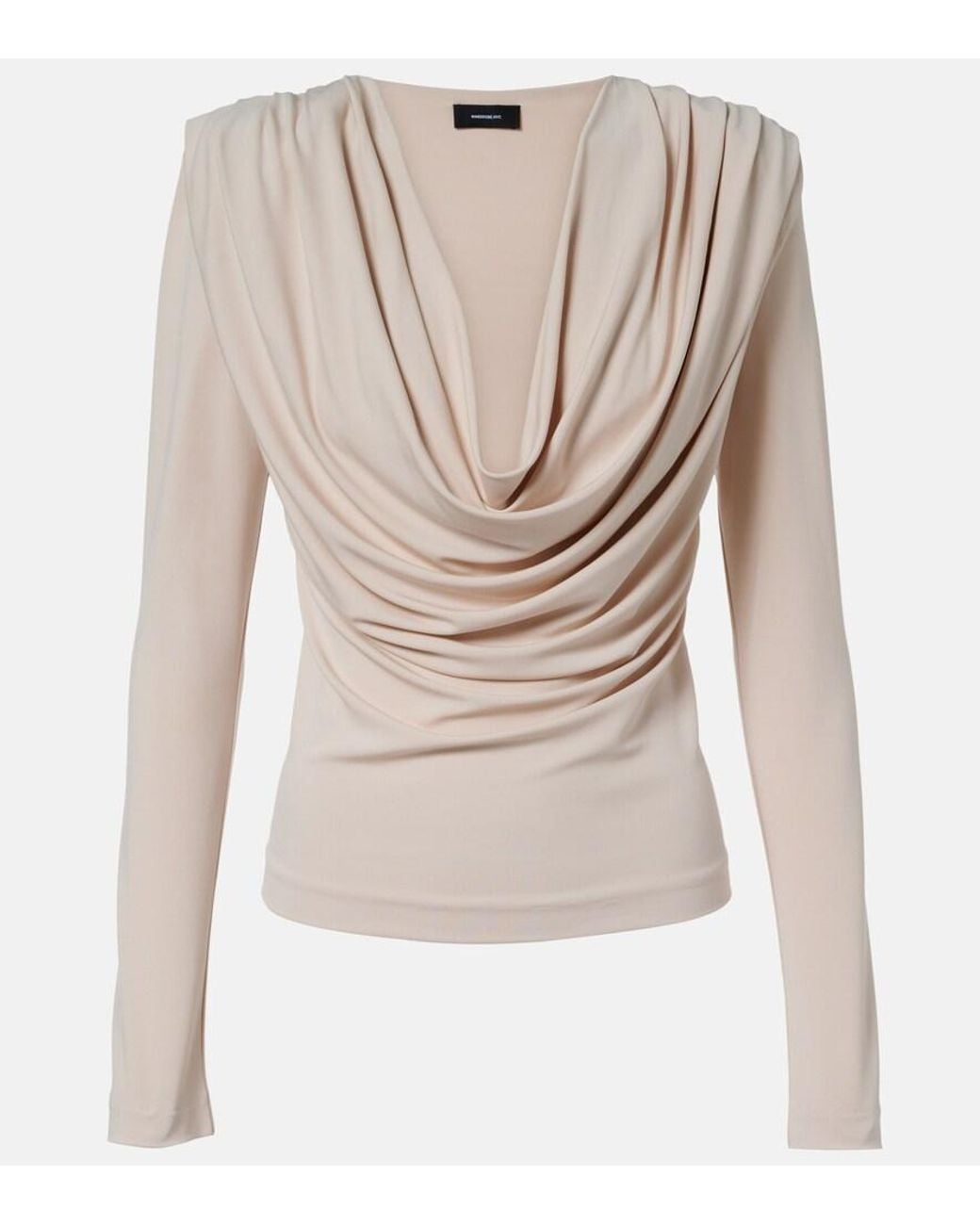 Wardrobe NYC Natural Draped Jersey Top