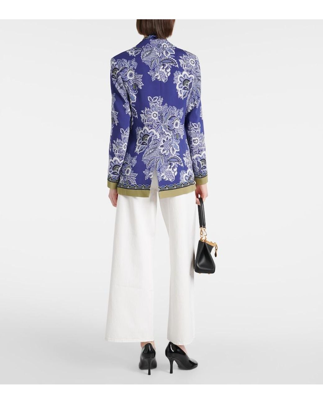 Etro Blue Printed Blazer