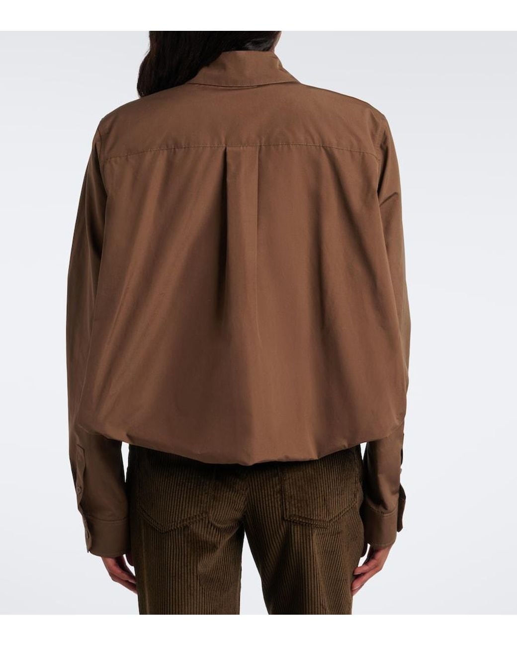 Loewe Brown Double L Cotton Poplin Shirt