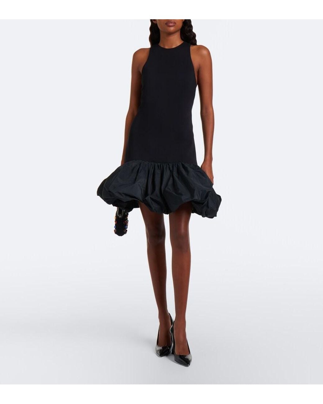 Stella McCartney Taffeta And Cady Minidress in Black | Lyst