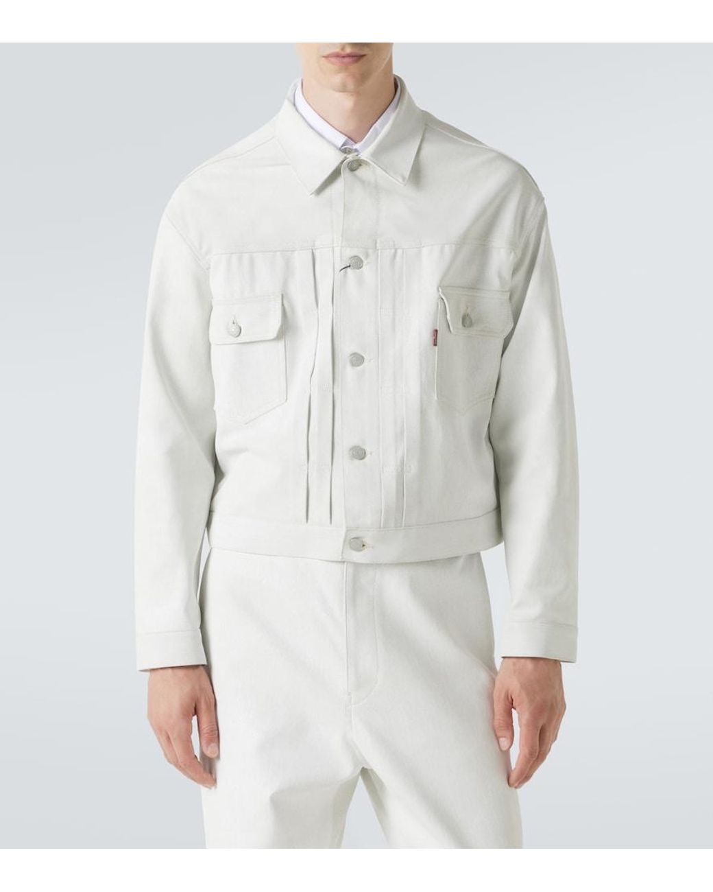 Junya Watanabe White X Levi's Oversized Denim Jacket for men