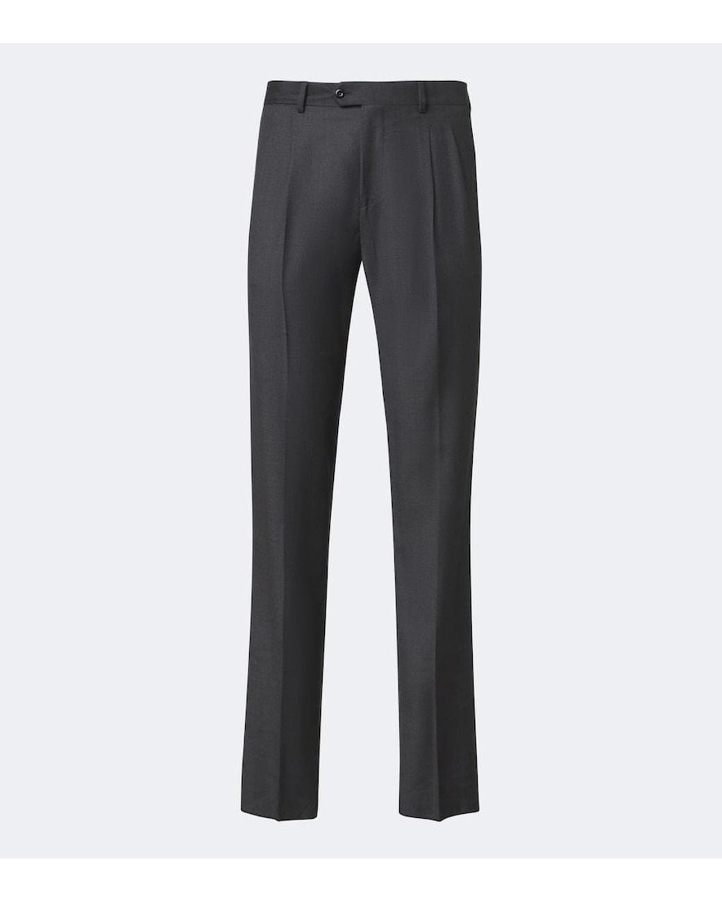 Rubinacci Gray Virgin Wool Straight Pants for men