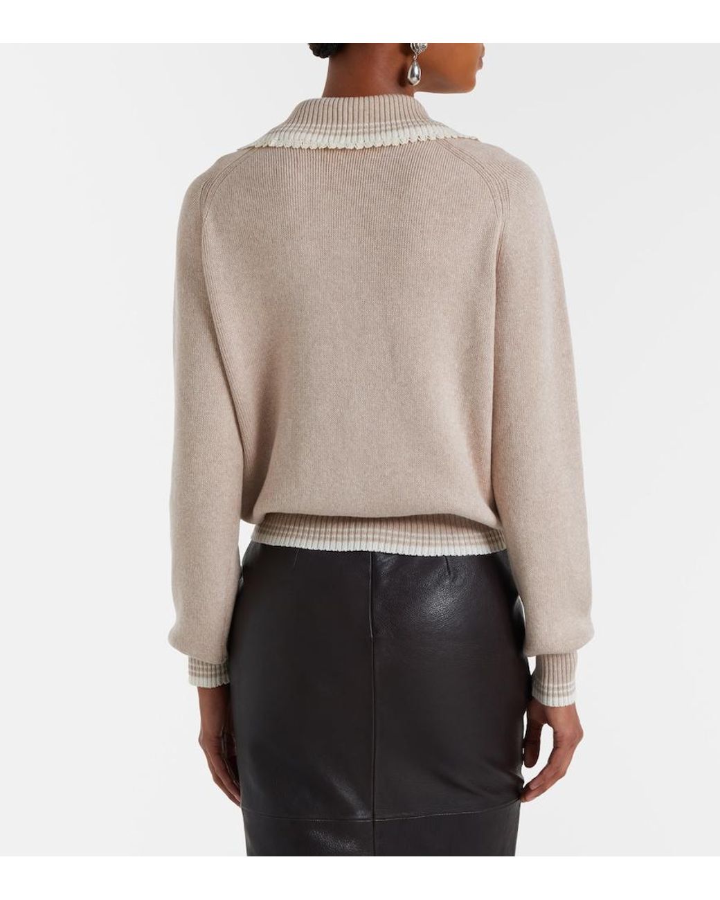 Magda Butrym Natural Cotton And Cashmere Cardigan