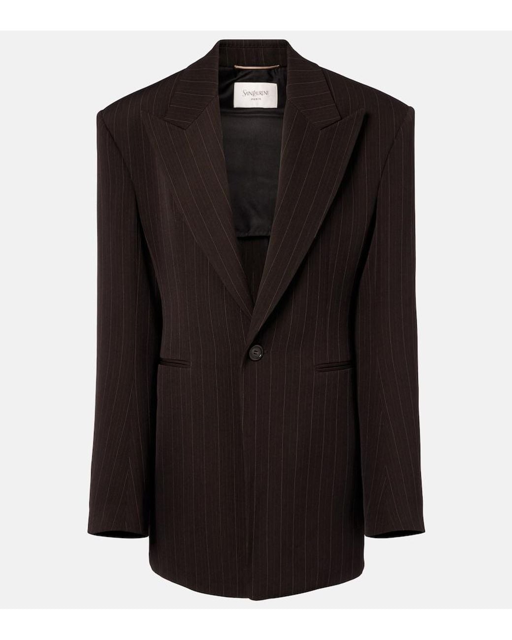 Saint Laurent Black Wool-Blend Blazer