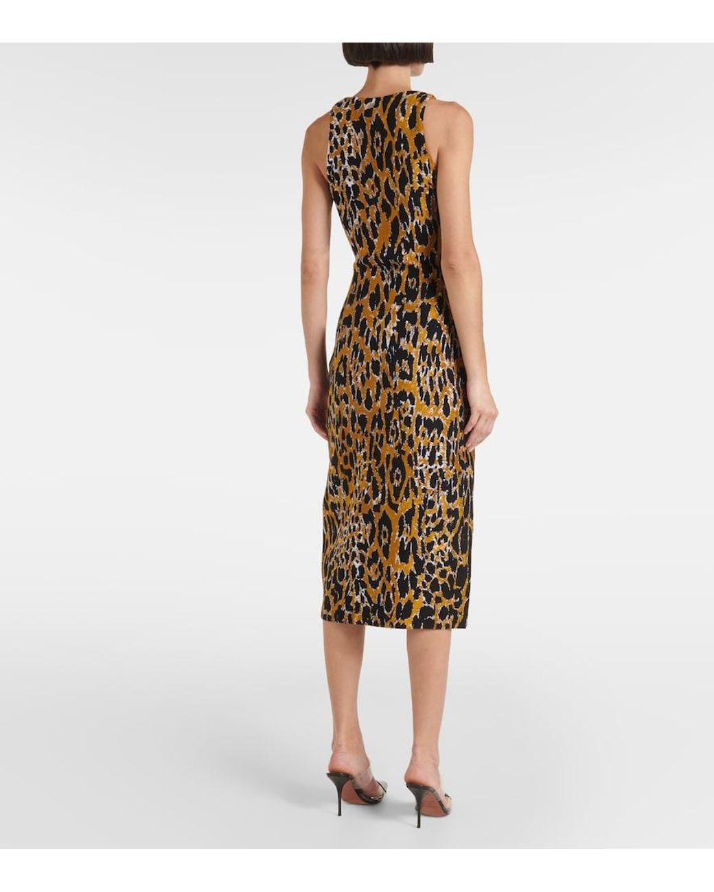 Alaïa Metallic Jacquard Midi Dress