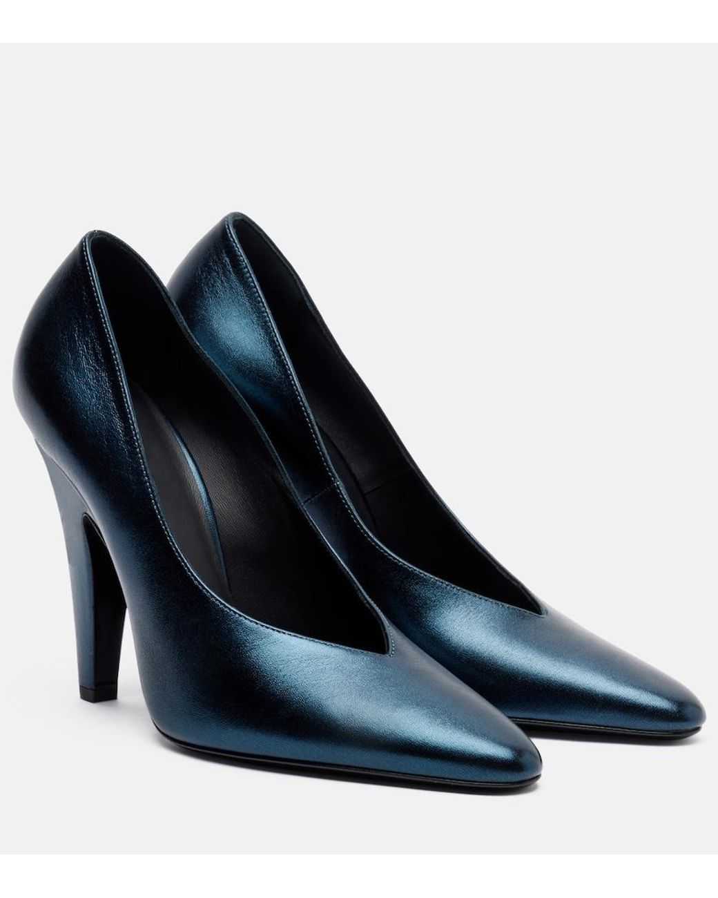 Alaïa Blue Cone Leather Pumps