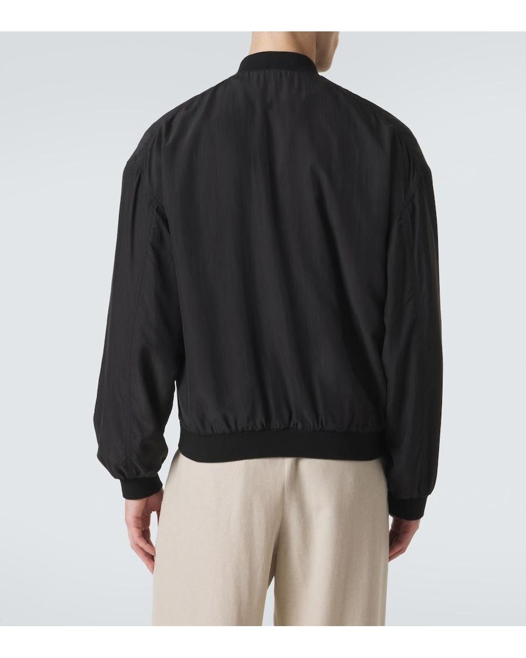 The Row Black Orianel Silk Jacket for men