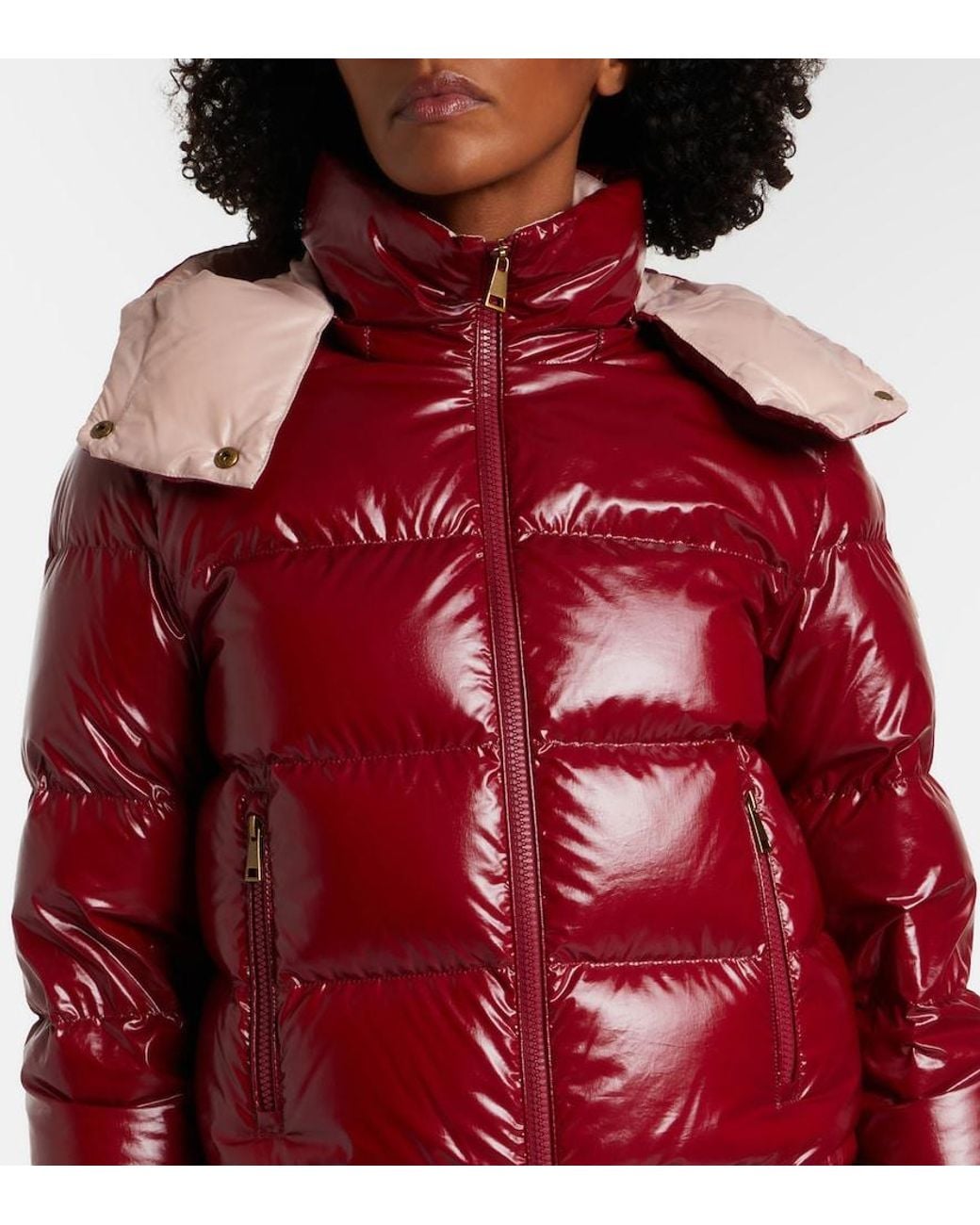 Moncler Red Niveole Down Jacket