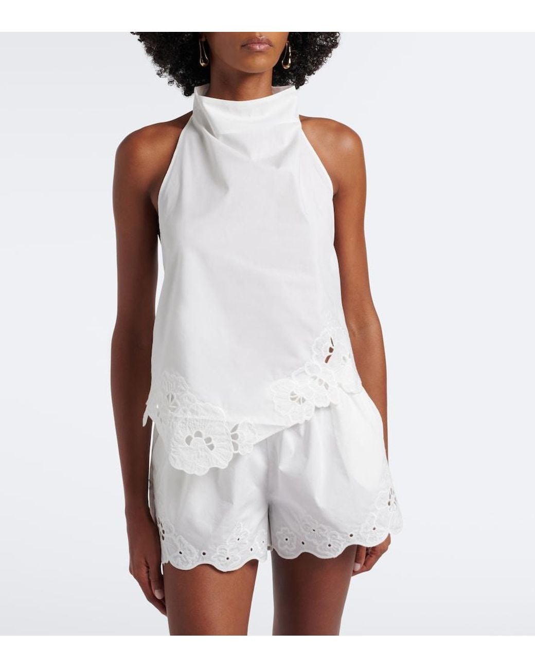 Sir White Klara Cotton Halterneck Top