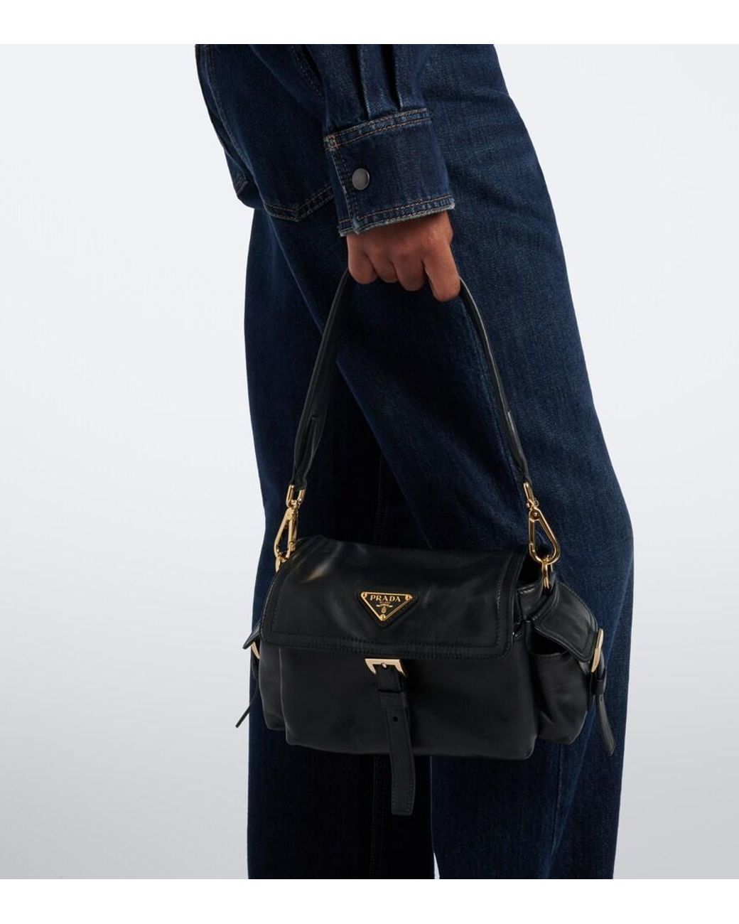 Prada Black Explore Mini Leather Shoulder Bag