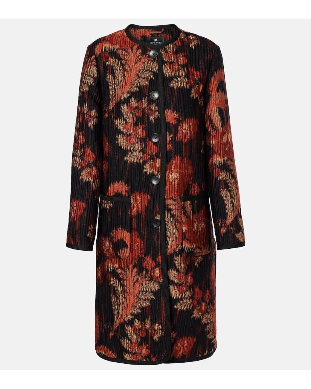 Etro Red Floral Coat