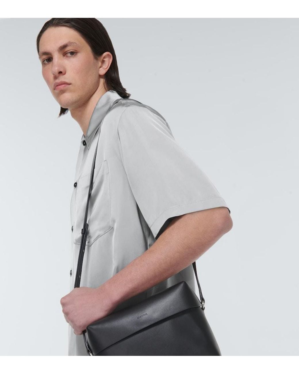 Jil Sander White Shirt 36 Satin Bowling Shirt for men