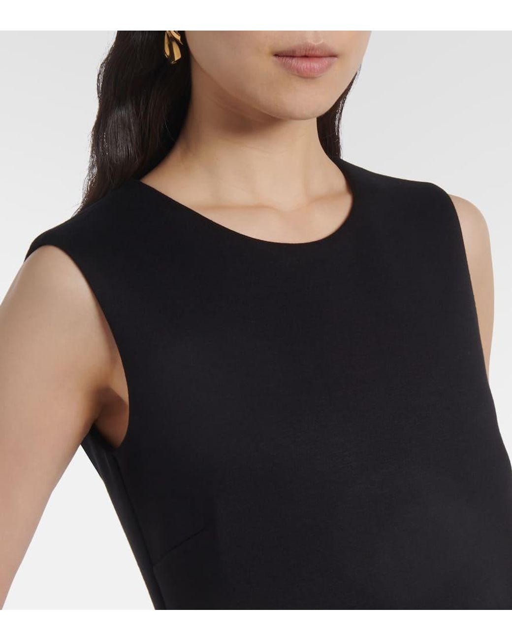 Max Mara Black Zigote Jersey Midi Dress