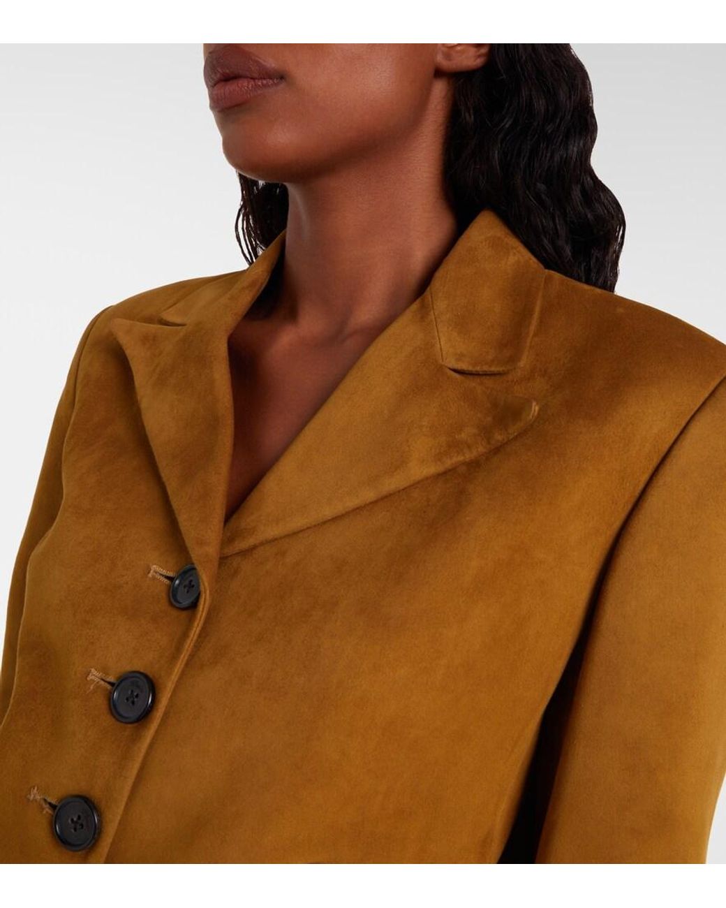 Khaite Brown Saraphina Suede Jacket
