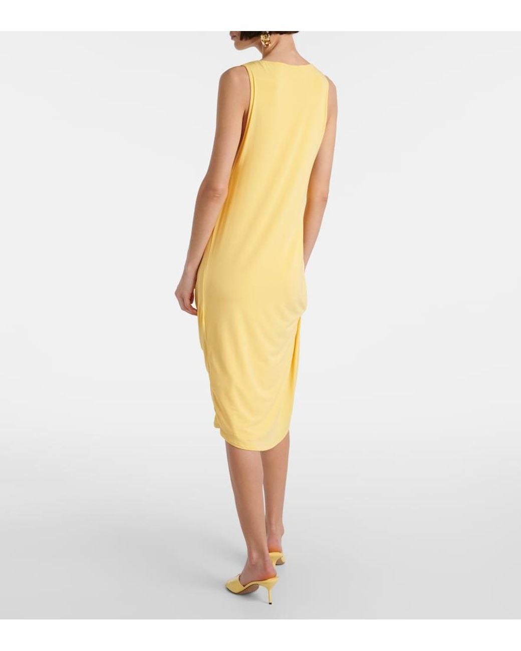 Jacquemus Yellow Peplo Short Dress