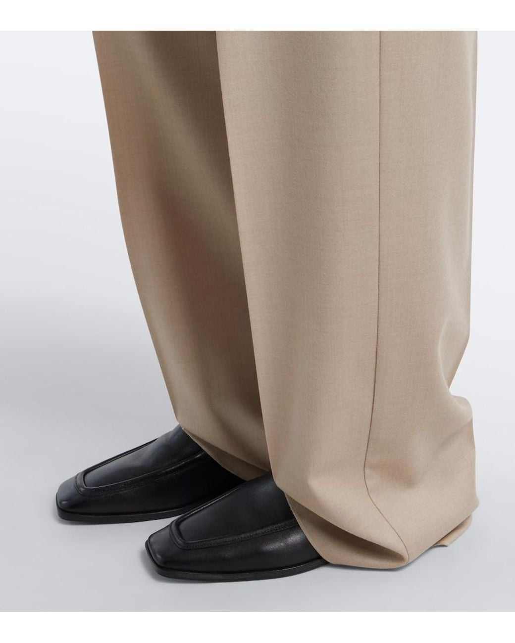 Agnona Natural Wool Straight Pants