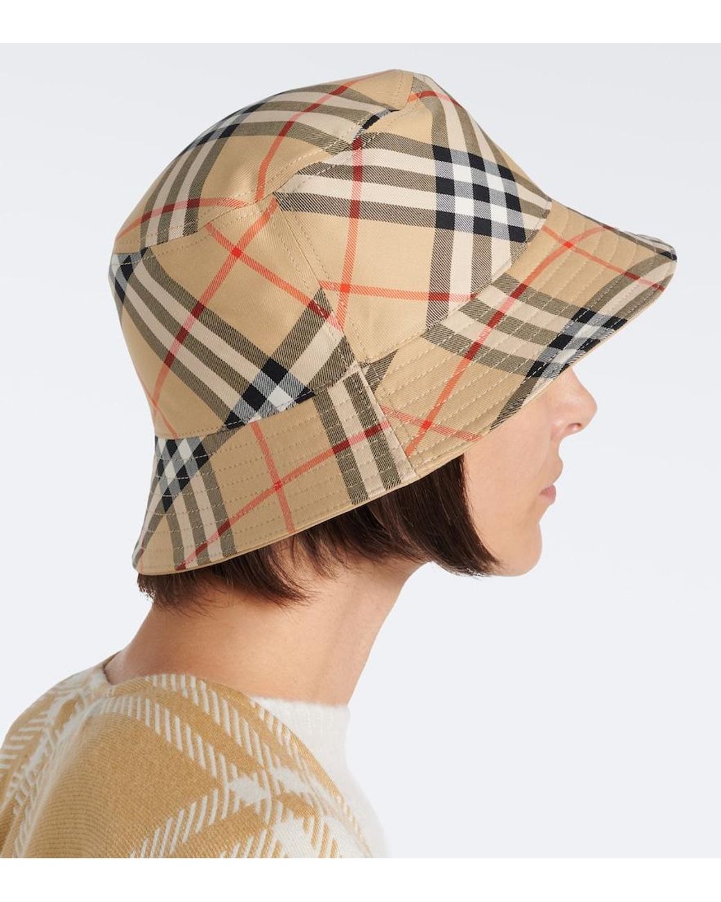 Burberry Natural Ekd Cotton Bucket Hat