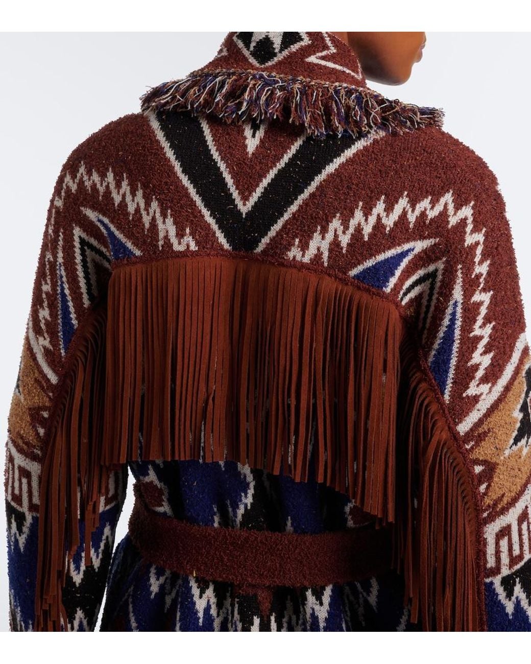 Alanui Brown Amazing Journey Wool-Blend Cardigan