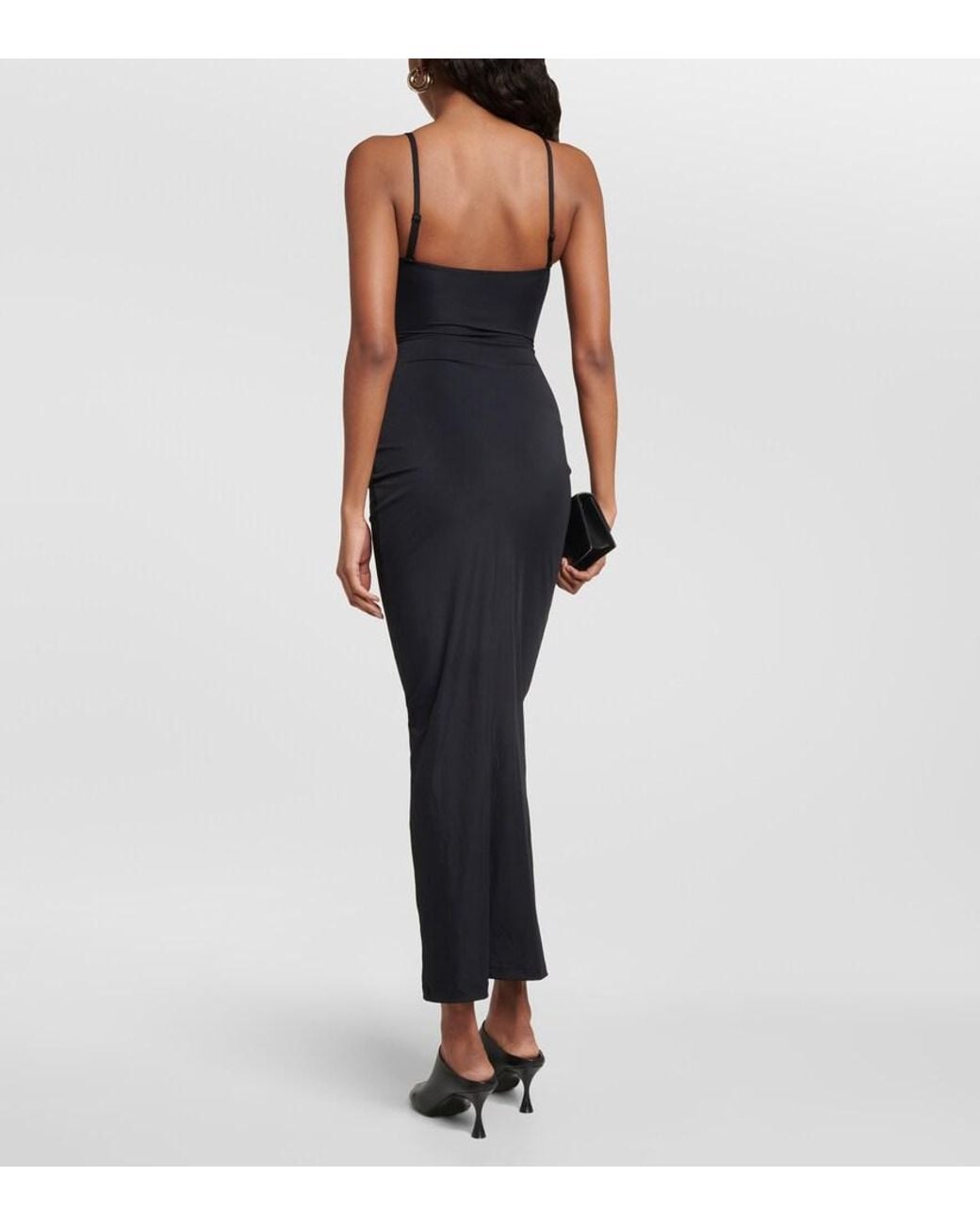 Christopher Esber Black Maxikleid Pierced Orbit