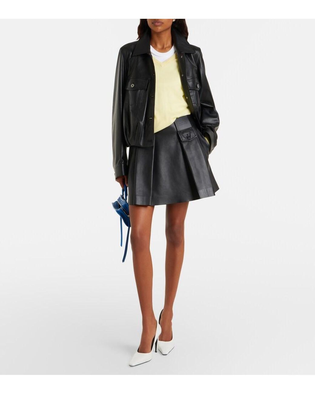 Jude White Fame Leather Pumps
