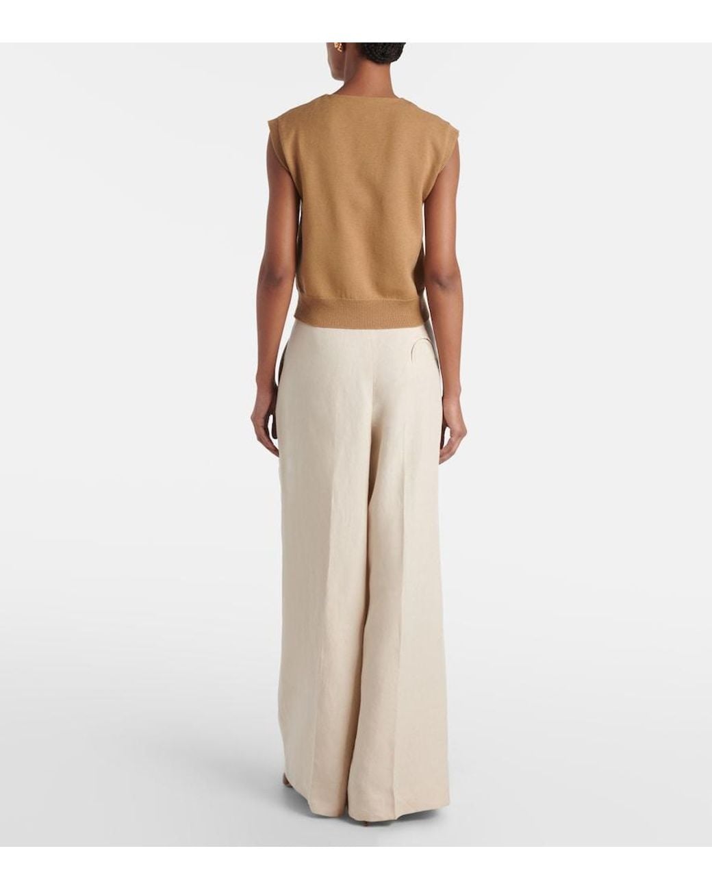 Blazé Milano Natural Sebright Wool-Blend Sweater Vest