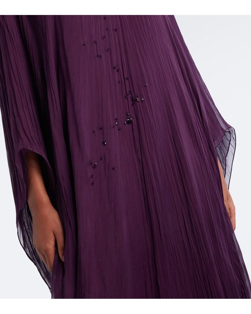 Marmar Halim Purple Embellished Kaftan