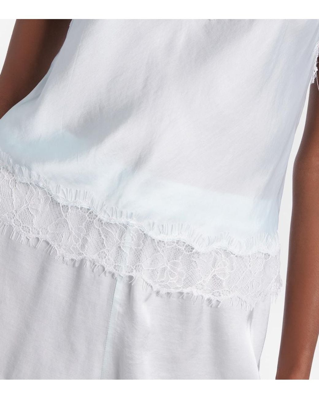 Poupette White Zely Lace-Trimmed Camisole