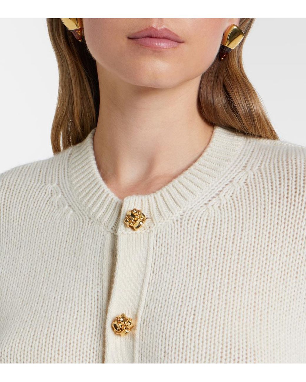 Bottega Veneta Natural Knot Cashmere Cardigan