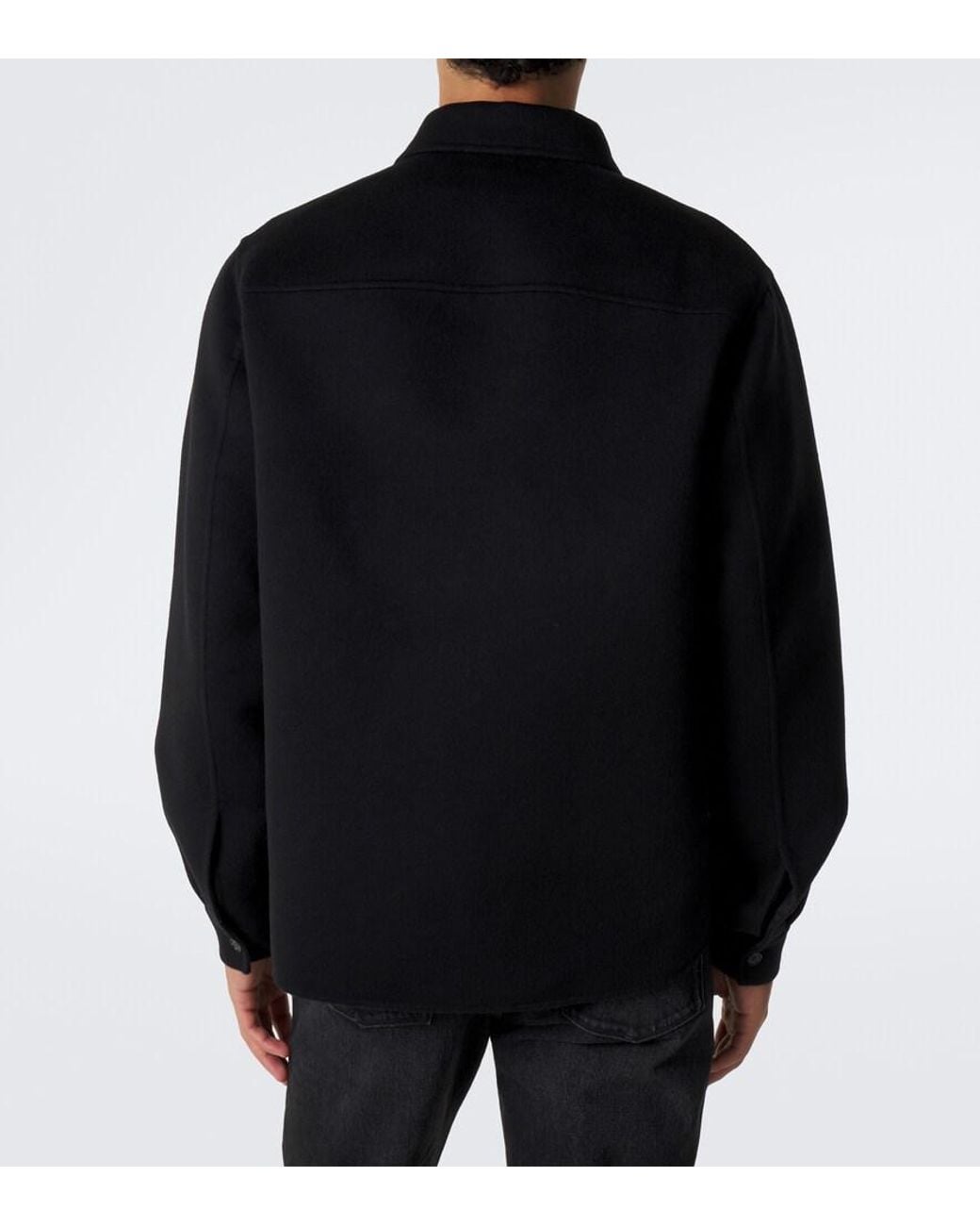 Fendi Black Wool Overshirt for men