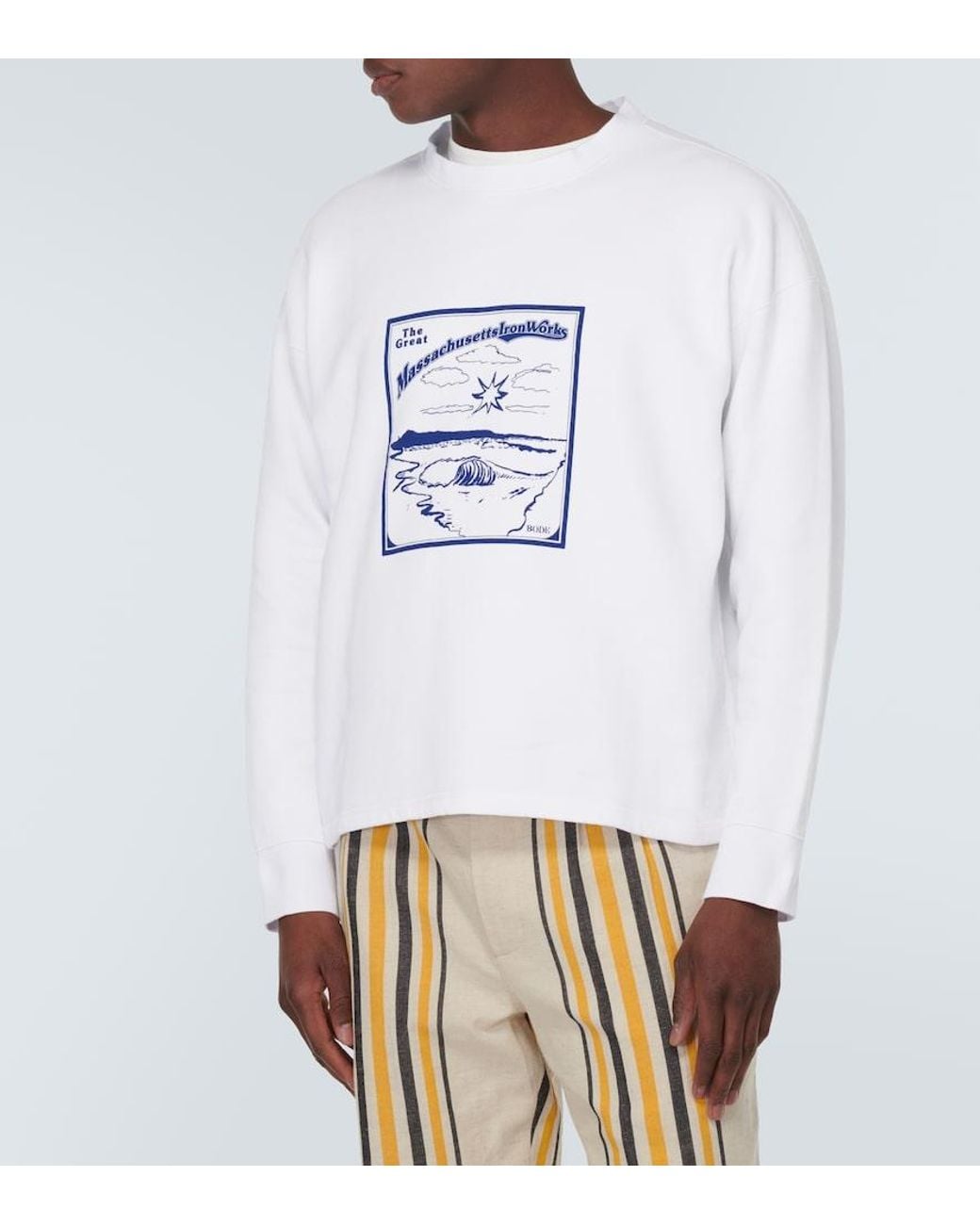 Sudadera Ironworks De Jersey De Algodon Bode de hombre de color White