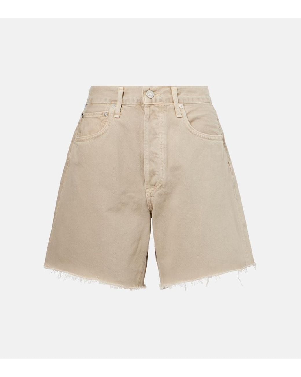 Citizens of Humanity Natural Marlow Long Denim Shorts