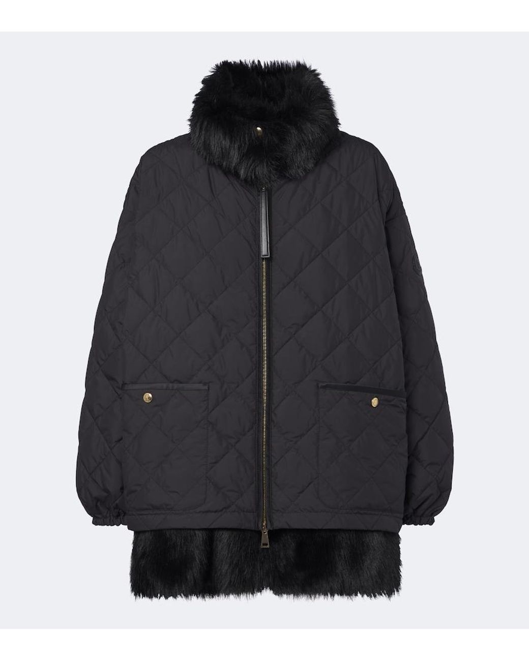 Moncler Black Chaleureux Convertible Quilted Down Jacket