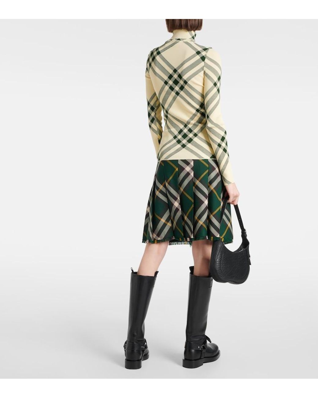 Burberry Natural Check Turtleneck Sweater