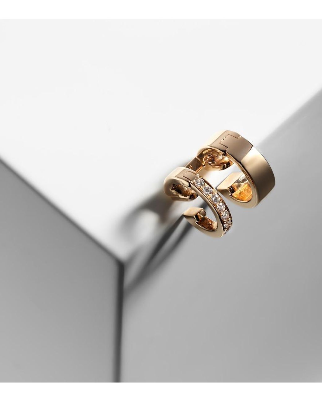 Repossi Natural Berbere Module 18-Kt Rose Ear Cuff With Diamonds