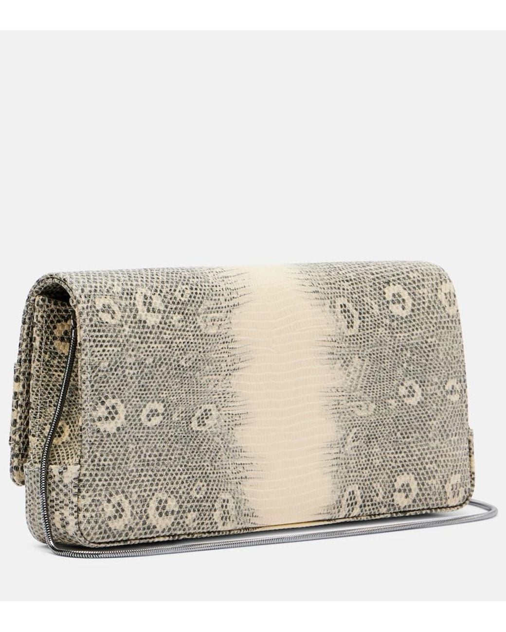 Clutch Maygot di Manolo Blahnik in Metallic