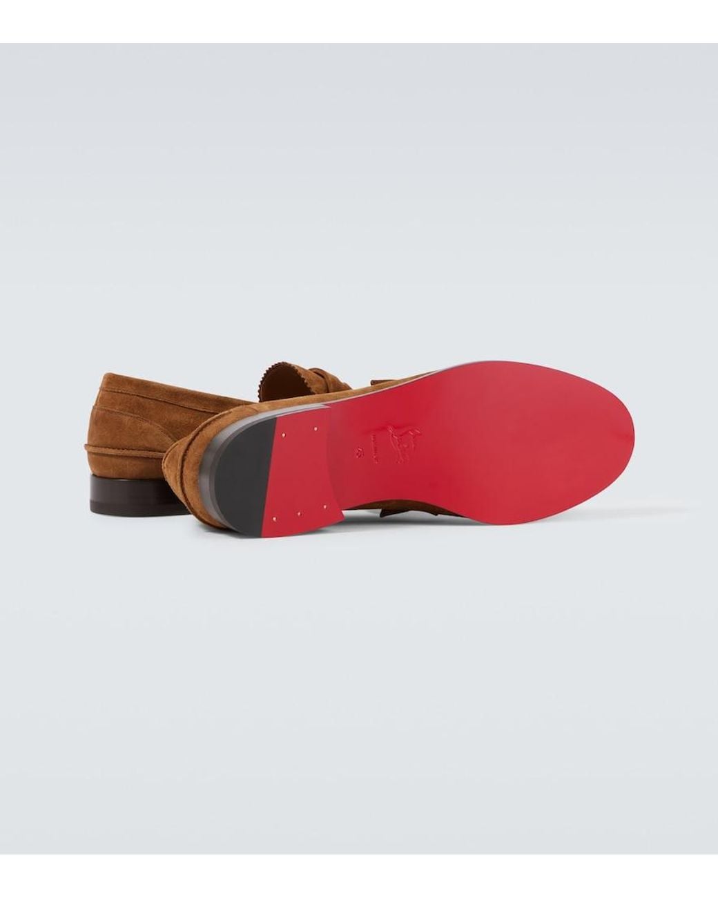 Christian Louboutin Loafers Penny Aus Veloursleder in Brown für Herren