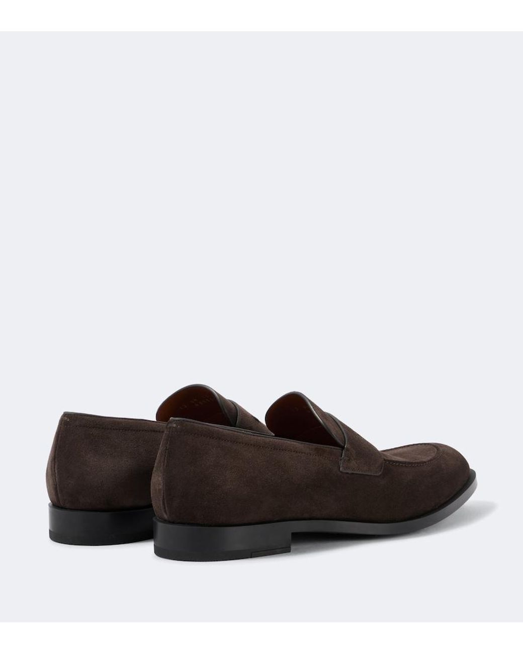 Zegna Brown Suede Penny Loafers for men