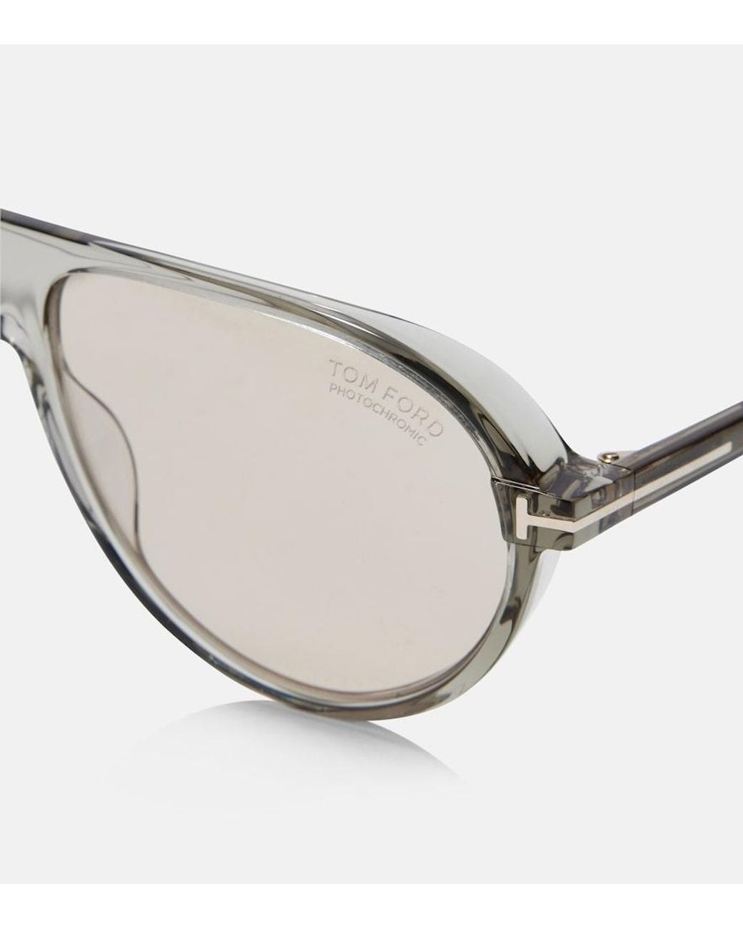 Tom Ford Gray Marcus T Icon Aviator Sunglasses