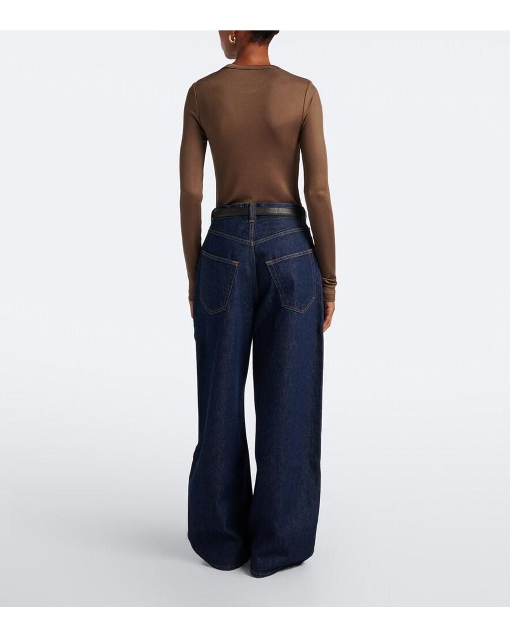 Agolde Blue Rounded Baggy Wide-Leg Jeans
