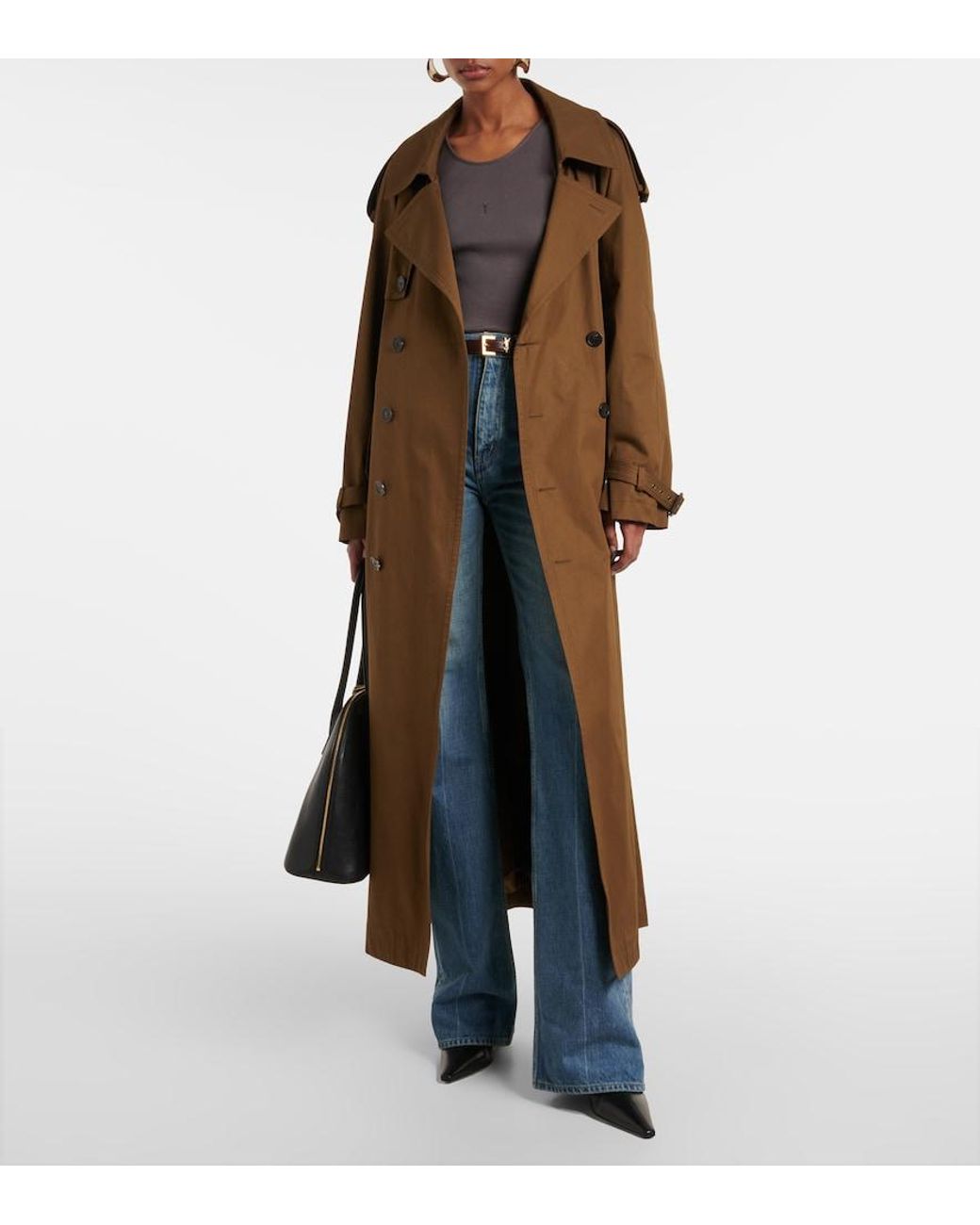 Saint Laurent Gray Cassandre Tank Top