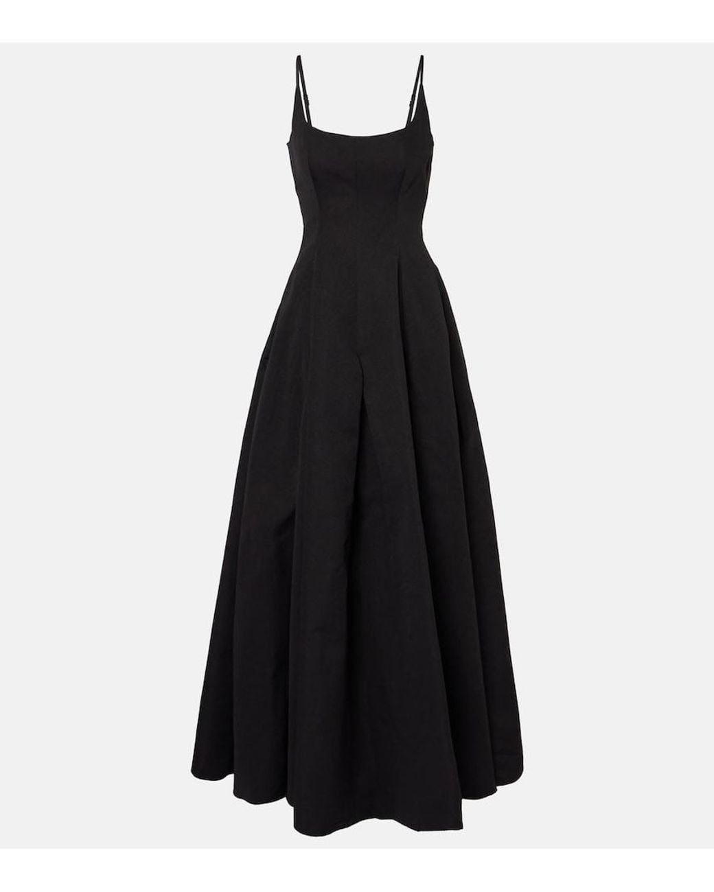 Staud Black Joy Cotton-Blend Gown