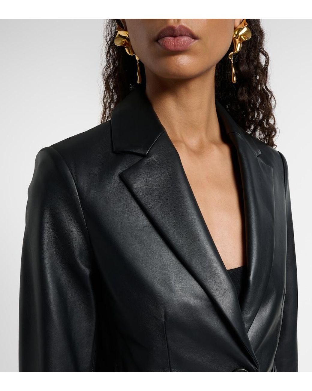 Vince Black Leather Blazer