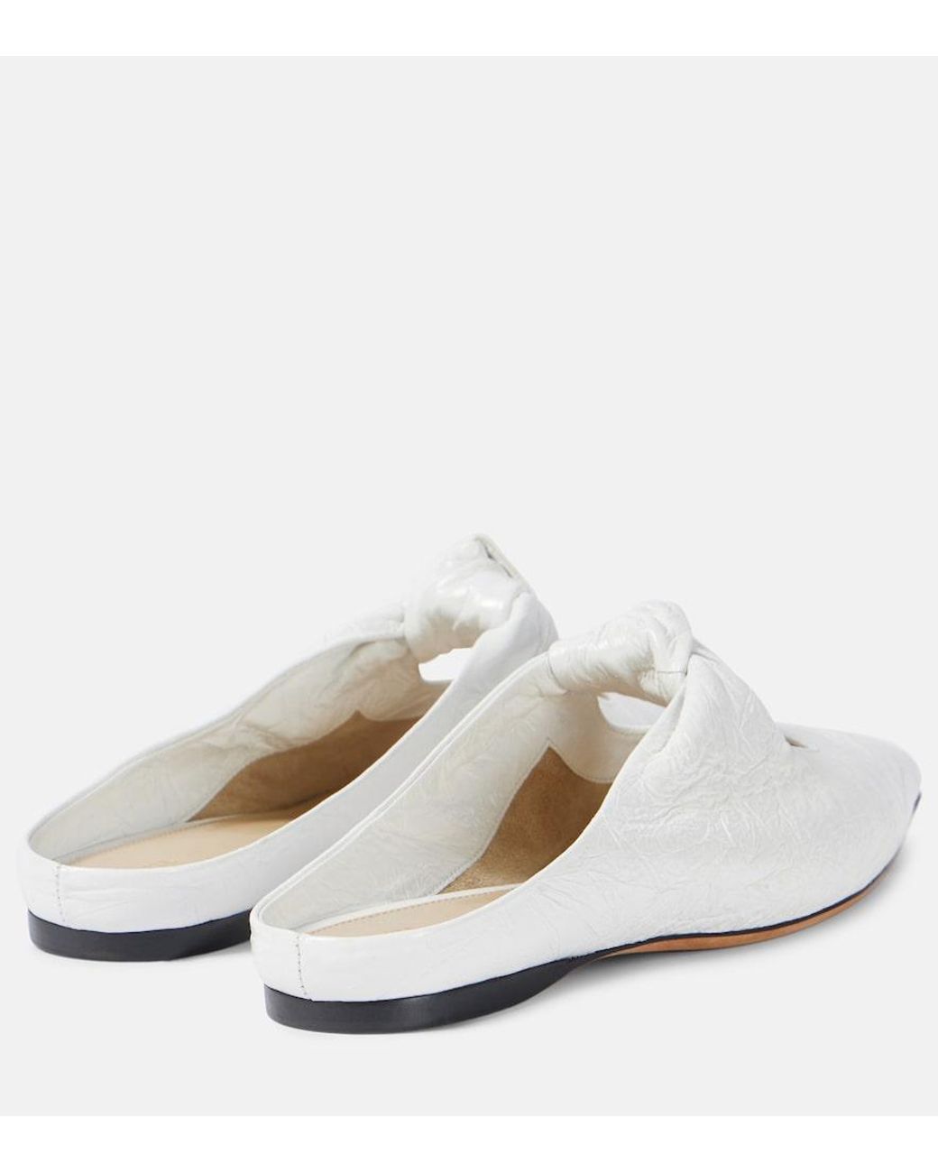 Khaite White Rowan Leather Flats