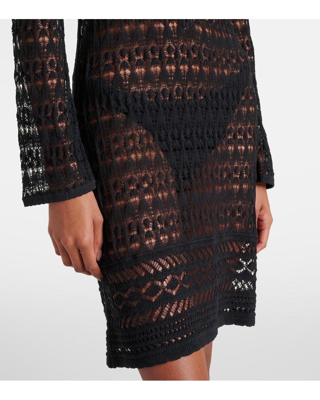Isabel Marant Black Pia Crochet Minidress