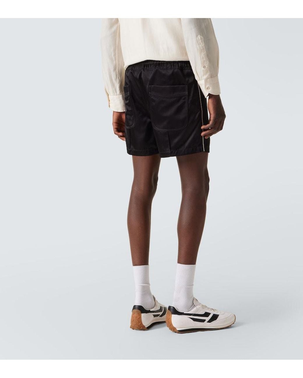 Tom Ford Black Satin Shorts for men